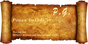 Posza Gellén névjegykártya